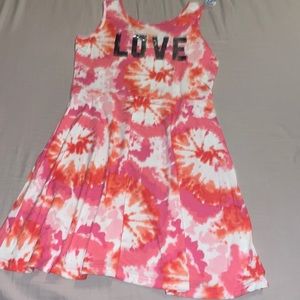 Girls tie dye sequence dress